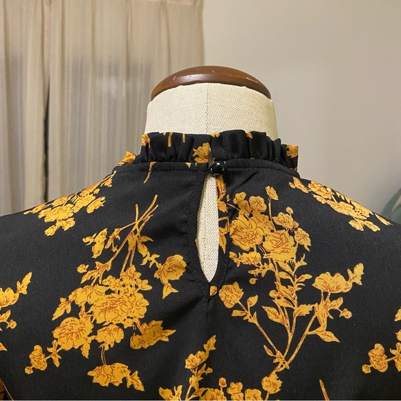 SHEIN | Frill Neck Floral Top - Picture 8 of 10